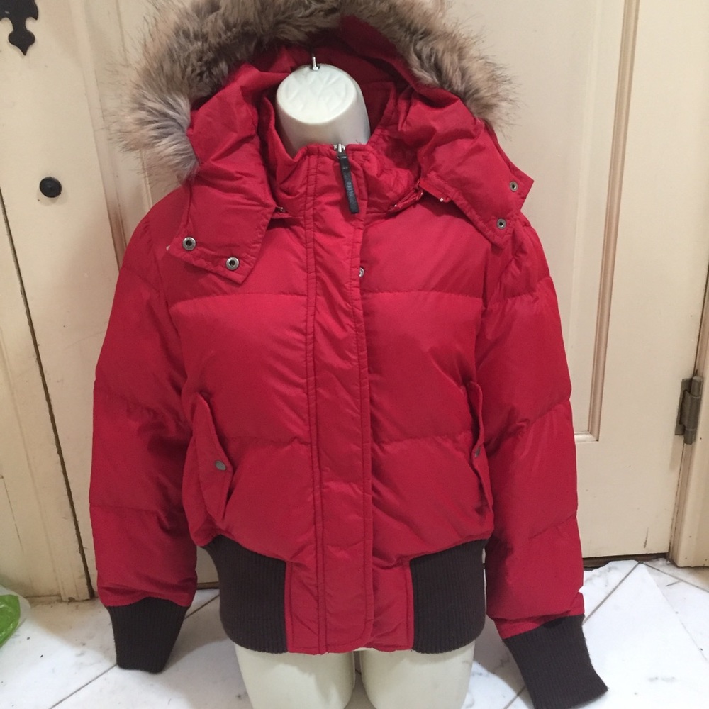 True Religion red puffer winter jacket New tag XL